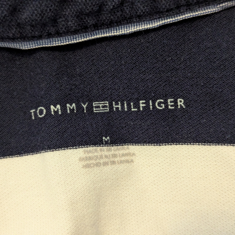 Tommy Hilfiger Women's Striped Preppy Red White and Blue Polo Shirt, Size M - Picture 5 of 7